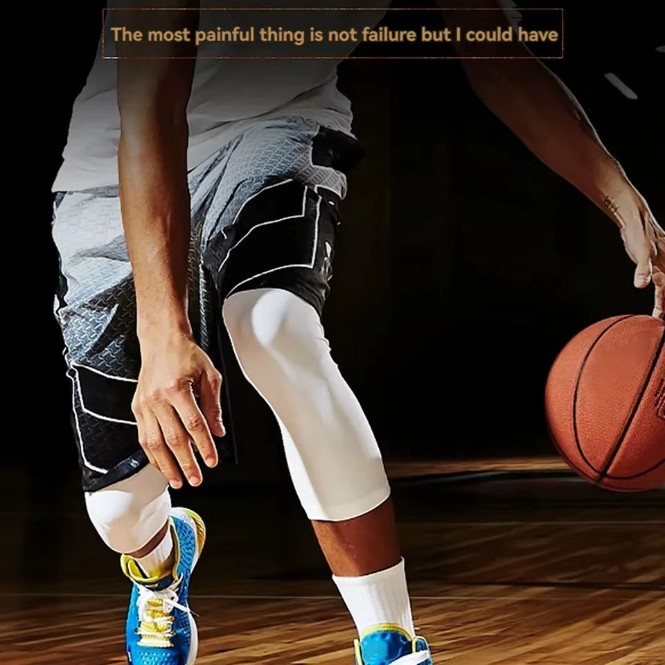 1Pcs Basketball Sports Knee Pads Unisex Elastic Knitted Compression Leg Warmers for Outdoor Running Cycling Mountaineering